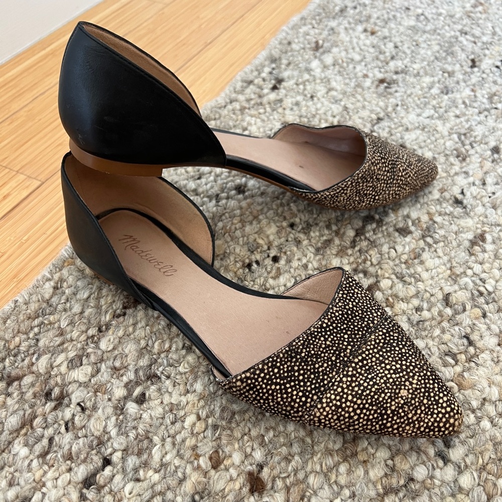 Madewell Calf Hair / Hide Slip-on Shoes - Size 8